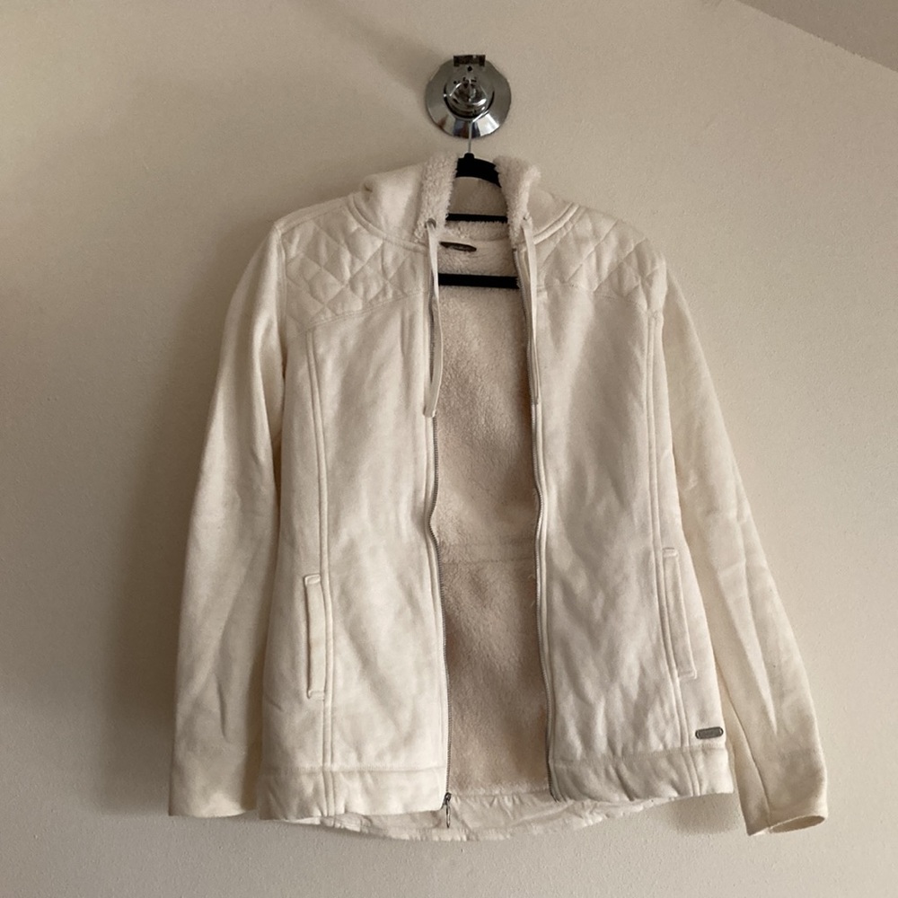 EDDIE BAUER Shearling Off White Full Zip